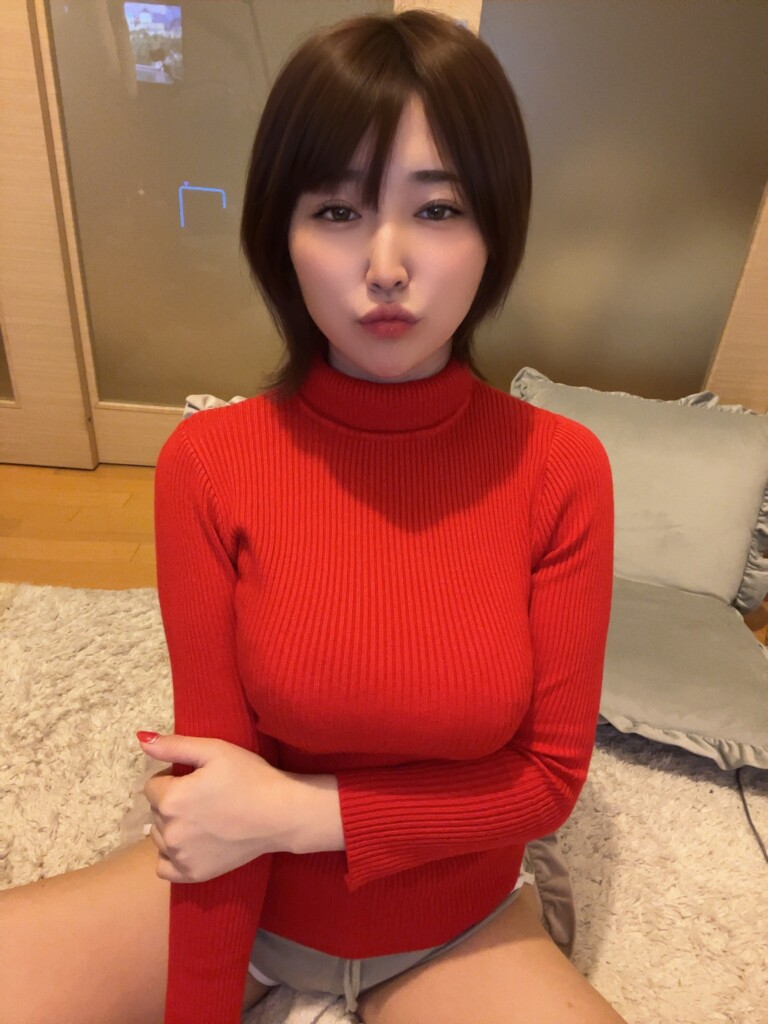 Nanami Matsumoto in red knit